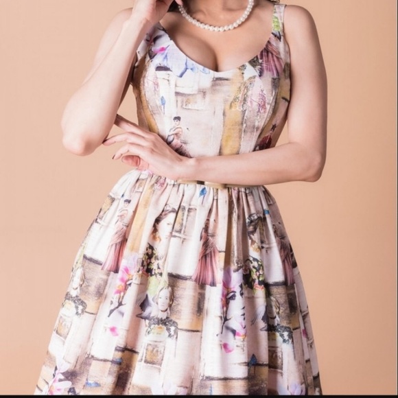 Tatyana Dresses & Skirts - Super rare Tatyana Leading Ladies of Film Novelty Print Dress